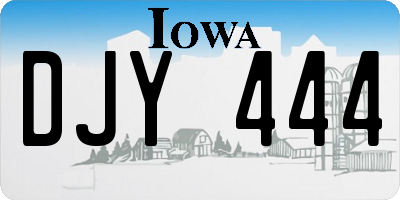 IA license plate DJY444