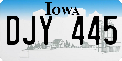 IA license plate DJY445