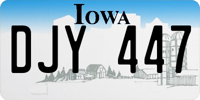 IA license plate DJY447