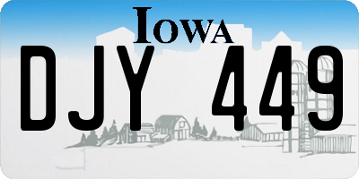 IA license plate DJY449