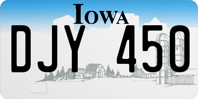 IA license plate DJY450
