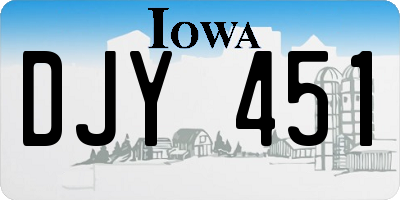 IA license plate DJY451