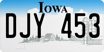 IA license plate DJY453