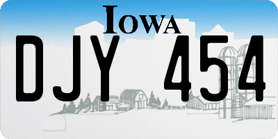 IA license plate DJY454