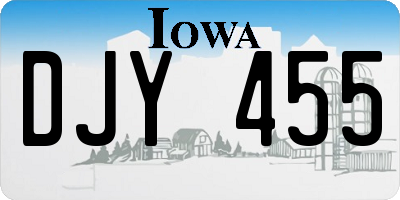 IA license plate DJY455