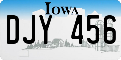 IA license plate DJY456
