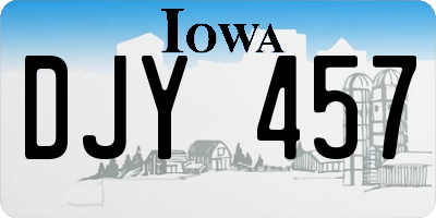 IA license plate DJY457