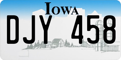 IA license plate DJY458