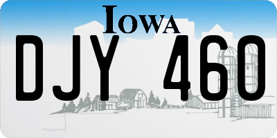 IA license plate DJY460