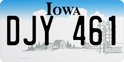 IA license plate DJY461