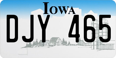 IA license plate DJY465