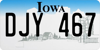 IA license plate DJY467