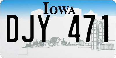 IA license plate DJY471
