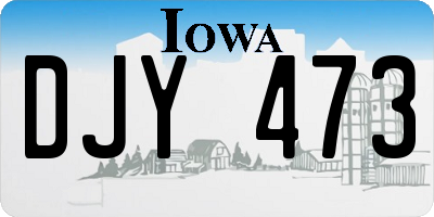 IA license plate DJY473