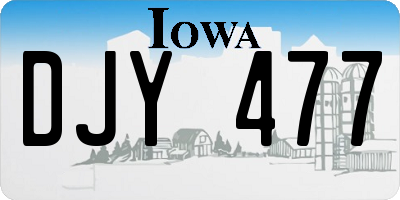 IA license plate DJY477