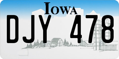 IA license plate DJY478
