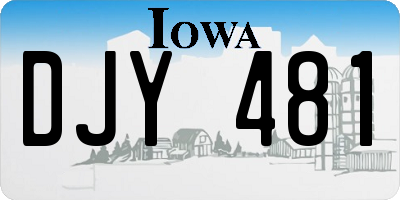 IA license plate DJY481