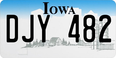 IA license plate DJY482