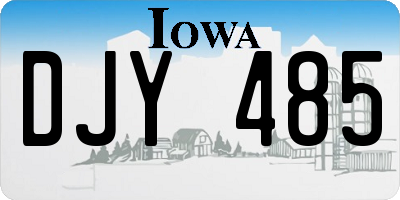IA license plate DJY485
