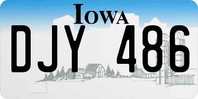 IA license plate DJY486