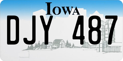 IA license plate DJY487