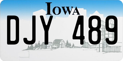 IA license plate DJY489