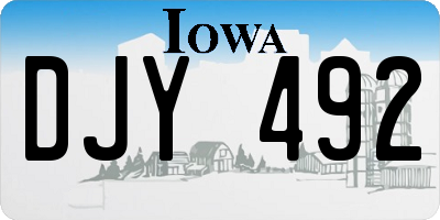 IA license plate DJY492