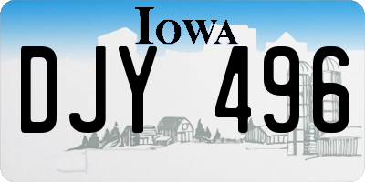 IA license plate DJY496