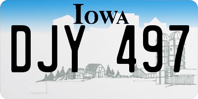 IA license plate DJY497