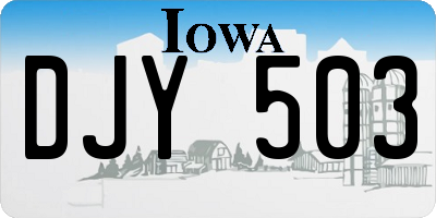 IA license plate DJY503