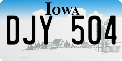 IA license plate DJY504