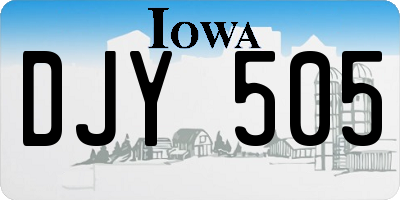 IA license plate DJY505