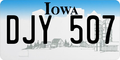 IA license plate DJY507