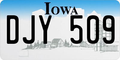IA license plate DJY509
