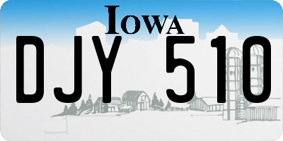 IA license plate DJY510
