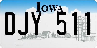 IA license plate DJY511