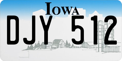 IA license plate DJY512