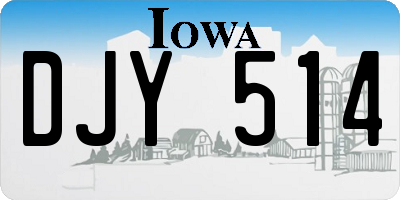 IA license plate DJY514