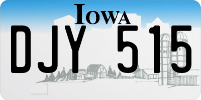 IA license plate DJY515