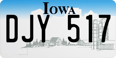 IA license plate DJY517