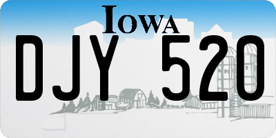 IA license plate DJY520