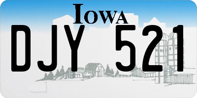 IA license plate DJY521