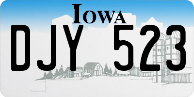 IA license plate DJY523
