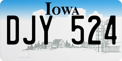 IA license plate DJY524
