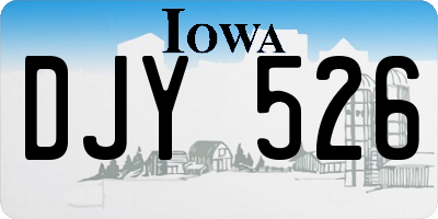 IA license plate DJY526