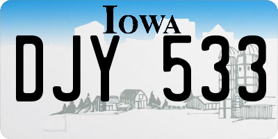IA license plate DJY533