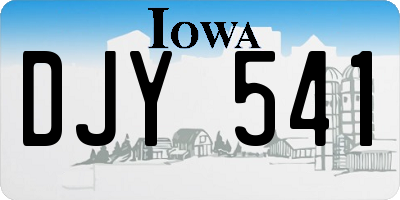 IA license plate DJY541