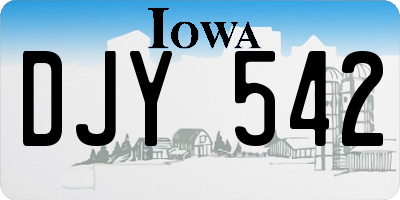 IA license plate DJY542