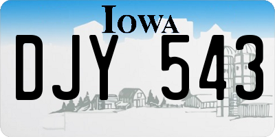 IA license plate DJY543