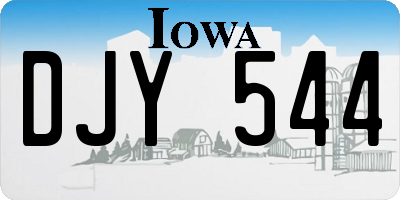IA license plate DJY544